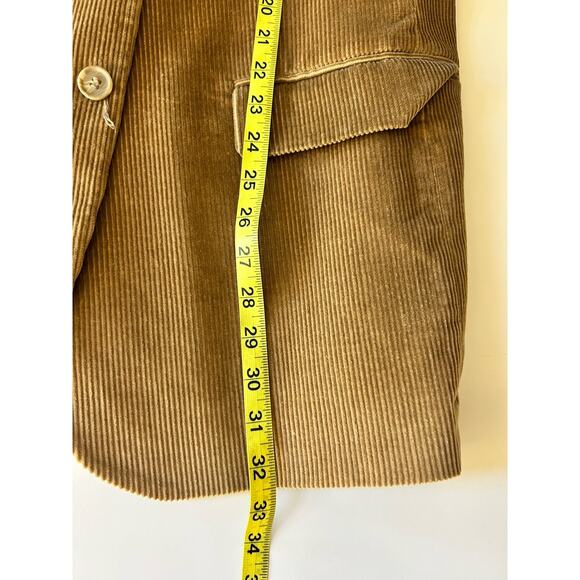VTG Hunt Valley Corduroy Sport Coat Men's 44 L Tan Brown Jacket Blazer Academia - Picture 9 of 16
